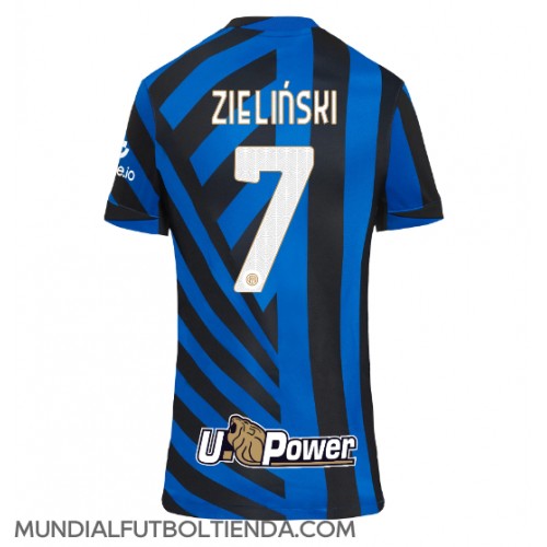 Camiseta Inter Milan Piotr Zielinski #7 Primera Equipación Replica 2024-25 para mujer mangas cortas